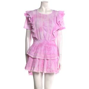 LoveShackFancy Pink Ruffle Dress